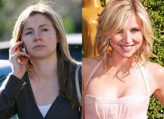 Sarah Chalke No Makeup Natural Look