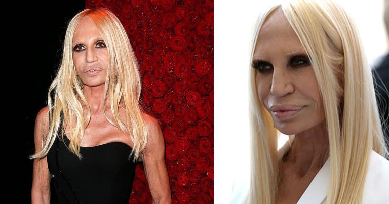 Donatella Versace Makeup-Free