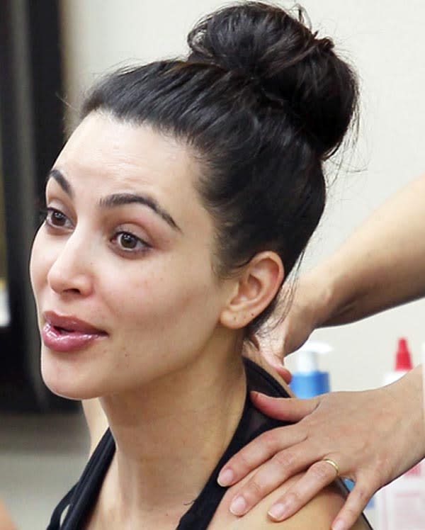 Kim Kardashian Makeup-Free